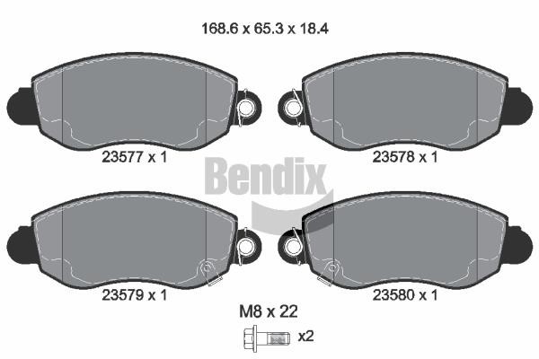 Bendix USA BPD1227 Гальмівні колодки, комплект BPD1227: Приваблива ціна - Купити у Польщі на 2407.PL!