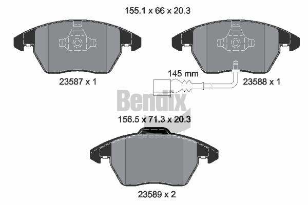 Bendix USA BPD1014 Brake Pad Set, disc brake BPD1014: Buy near me in Poland at 2407.PL - Good price!
