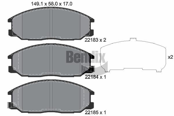 Bendix USA BPD1877 Brake Pad Set, disc brake BPD1877: Buy near me at 2407.PL in Poland at an Affordable price!