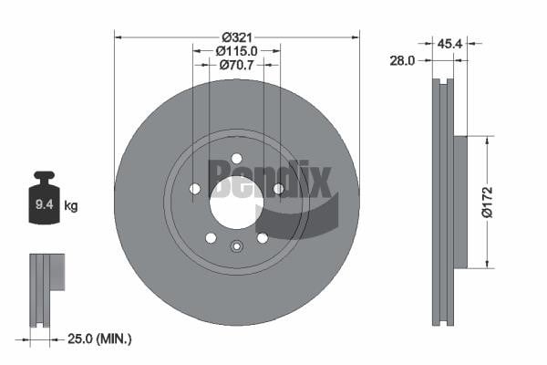 Bendix USA BDS2030HC Bremsscheibe BDS2030HC: Bestellen Sie in Polen zu einem guten Preis bei 2407.PL!