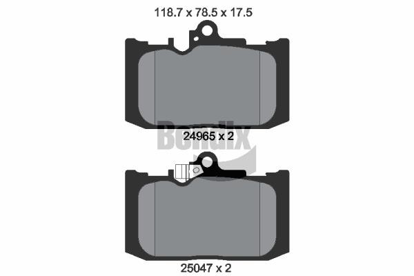 Bendix USA BPD2302 Scheibenbremsbeläge, Set BPD2302: Kaufen Sie zu einem guten Preis in Polen bei 2407.PL!