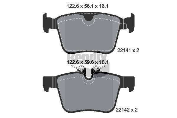 Bendix USA BPD1193 Brake Pad Set, disc brake BPD1193: Buy near me in Poland at 2407.PL - Good price!