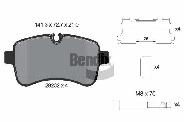 Bendix USA BPD1080 Brake Pad Set, disc brake BPD1080: Buy near me in Poland at 2407.PL - Good price!