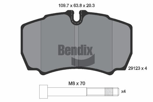 Bendix USA BPD1148 Brake Pad Set, disc brake BPD1148: Buy near me in Poland at 2407.PL - Good price!