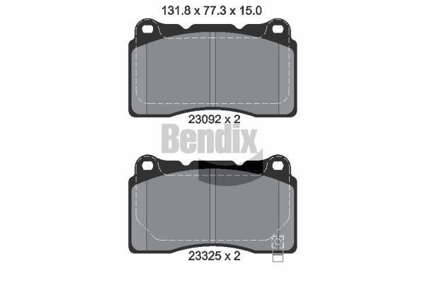 Bendix USA BPD1919 Тормозные колодки дисковые, комплект BPD1919: Отличная цена - Купить в Польше на 2407.PL!