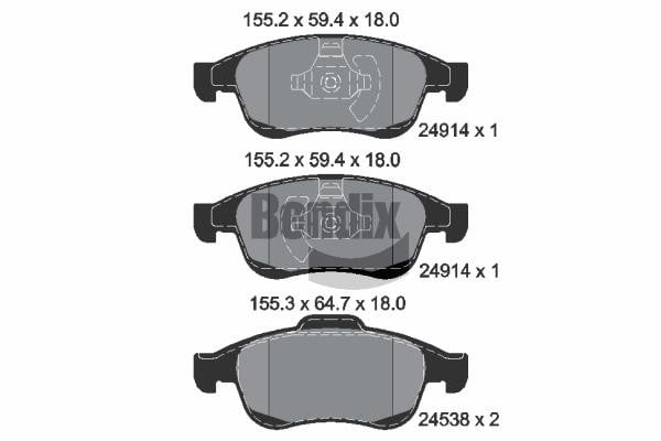 Bendix USA BPD1009 Brake Pad Set, disc brake BPD1009: Buy near me in Poland at 2407.PL - Good price!