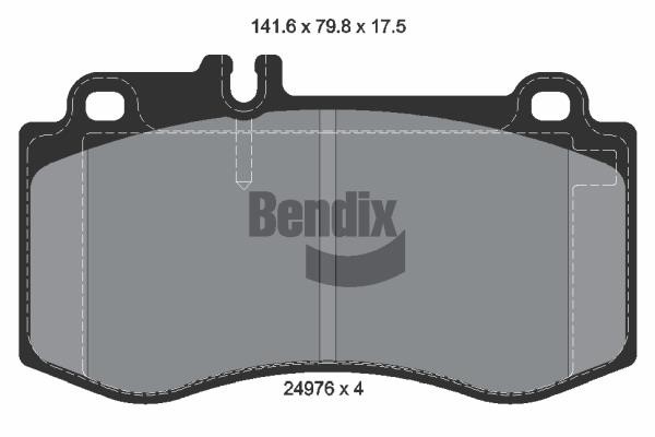 Bendix USA BPD2212 Тормозные колодки дисковые, комплект BPD2212: Отличная цена - Купить в Польше на 2407.PL!