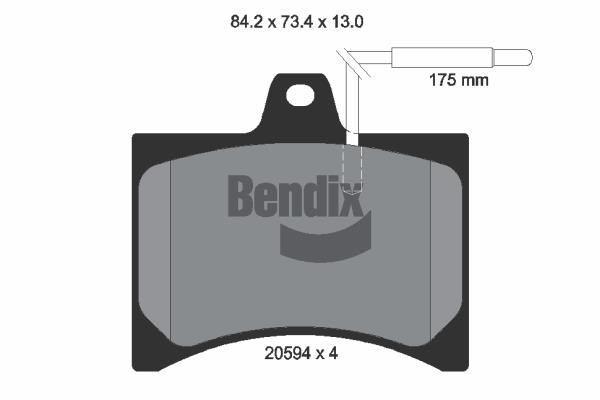 Bendix USA BPD1713 Гальмівні колодки, комплект BPD1713: Приваблива ціна - Купити у Польщі на 2407.PL!