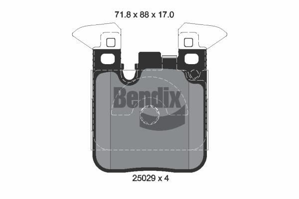 Bendix USA BPD1510 Brake Pad Set, disc brake BPD1510: Buy near me in Poland at 2407.PL - Good price!
