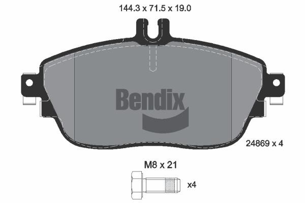 Bendix USA BPD1047 Тормозные колодки дисковые, комплект BPD1047: Купить в Польше - Отличная цена на 2407.PL!