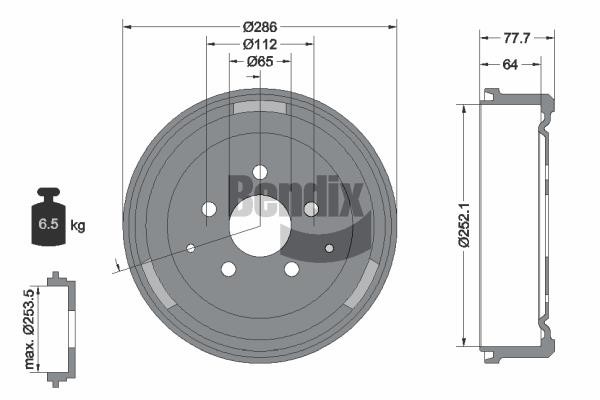 Bendix USA BDM1008 Bremstrommel BDM1008: Kaufen Sie zu einem guten Preis in Polen bei 2407.PL!