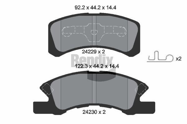 Bendix USA BPD2108 Brake Pad Set, disc brake BPD2108: Buy near me at 2407.PL in Poland at an Affordable price!
