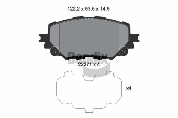 Bendix USA BPD1880 Brake Pad Set, disc brake BPD1880: Buy near me in Poland at 2407.PL - Good price!