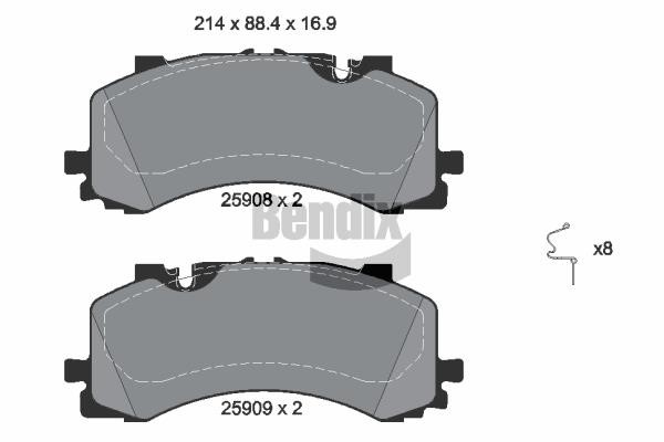 Bendix USA BPD1637 Brake Pad Set, disc brake BPD1637: Buy near me in Poland at 2407.PL - Good price!
