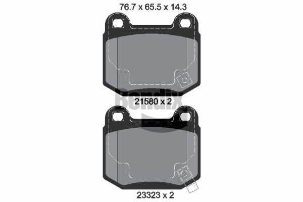 Bendix USA BPD1814 Brake Pad Set, disc brake BPD1814: Buy near me in Poland at 2407.PL - Good price!