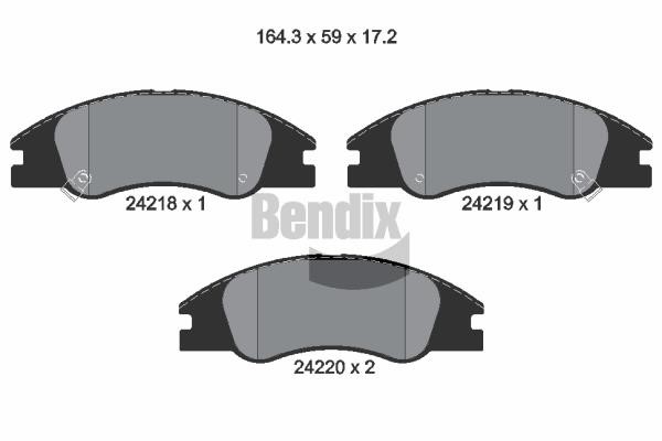 Bendix USA BPD2106 Brake Pad Set, disc brake BPD2106: Buy near me in Poland at 2407.PL - Good price!