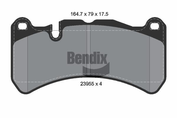 Bendix USA BPD2068 Гальмівні колодки, комплект BPD2068: Приваблива ціна - Купити у Польщі на 2407.PL!