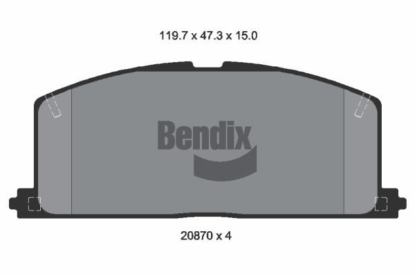 Bendix USA BPD1728 Тормозные колодки дисковые, комплект BPD1728: Отличная цена - Купить в Польше на 2407.PL!