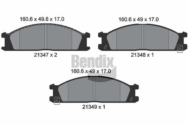 Bendix USA BPD1783 Brake Pad Set, disc brake BPD1783: Buy near me in Poland at 2407.PL - Good price!