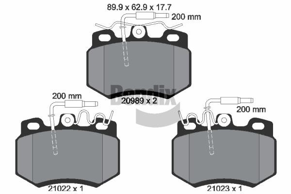 Bendix USA BPD1384 Scheibenbremsbeläge, Set BPD1384: Kaufen Sie zu einem guten Preis in Polen bei 2407.PL!