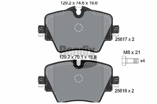 Bendix USA BPD1142 Brake Pad Set, disc brake BPD1142: Buy near me in Poland at 2407.PL - Good price!