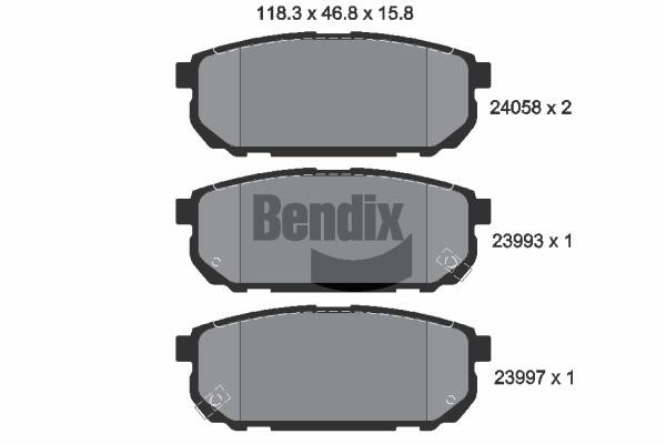 Bendix USA BPD2085 Brake Pad Set, disc brake BPD2085: Buy near me in Poland at 2407.PL - Good price!