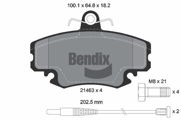 Bendix USA BPD1005 Тормозные колодки дисковые, комплект BPD1005: Отличная цена - Купить в Польше на 2407.PL!