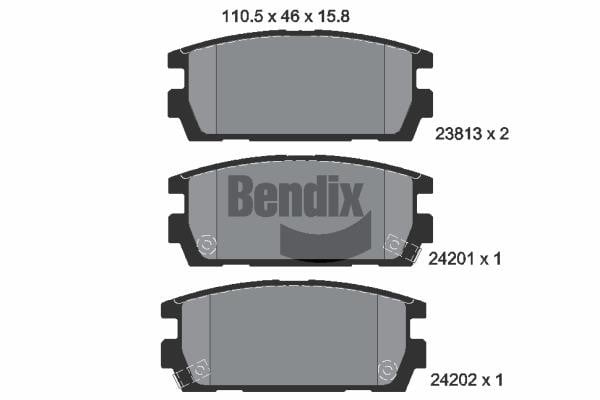 Bendix USA BPD2050 Тормозные колодки дисковые, комплект BPD2050: Отличная цена - Купить в Польше на 2407.PL!