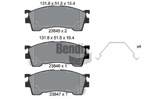 Bendix USA BPD2055 Brake Pad Set, disc brake BPD2055: Buy near me in Poland at 2407.PL - Good price!