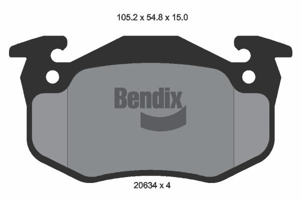 Bendix USA BPD1715 Гальмівні колодки, комплект BPD1715: Приваблива ціна - Купити у Польщі на 2407.PL!