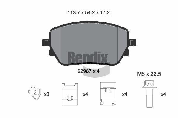 Bendix USA BPD2349 Тормозные колодки дисковые, комплект BPD2349: Отличная цена - Купить в Польше на 2407.PL!