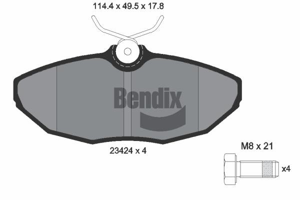 Bendix USA BPD1976 Brake Pad Set, disc brake BPD1976: Buy near me in Poland at 2407.PL - Good price!