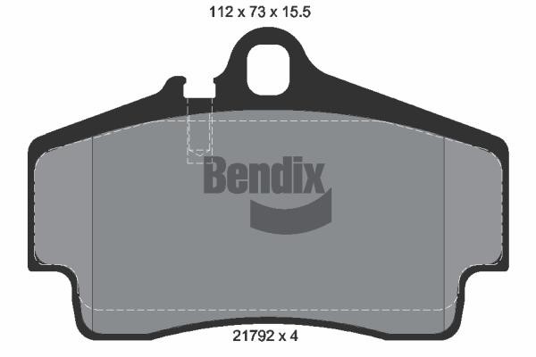 Bendix USA BPD1846 Гальмівні колодки, комплект BPD1846: Приваблива ціна - Купити у Польщі на 2407.PL!