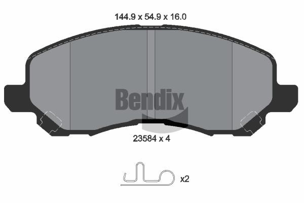 Bendix USA BPD1505 Brake Pad Set, disc brake BPD1505: Buy near me in Poland at 2407.PL - Good price!