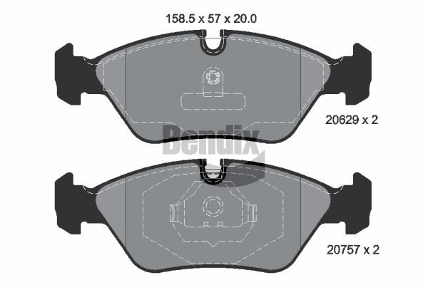 Bendix USA BPD1714 Brake Pad Set, disc brake BPD1714: Buy near me in Poland at 2407.PL - Good price!