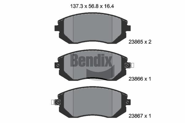 Bendix USA BPD1278 Brake Pad Set, disc brake BPD1278: Buy near me in Poland at 2407.PL - Good price!