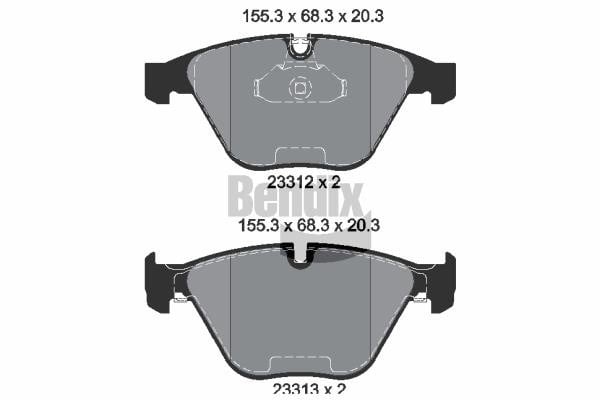Bendix USA BPD1252 Brake Pad Set, disc brake BPD1252: Buy near me in Poland at 2407.PL - Good price!