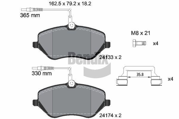 Bendix USA BPD1471 Brake Pad Set, disc brake BPD1471: Buy near me in Poland at 2407.PL - Good price!