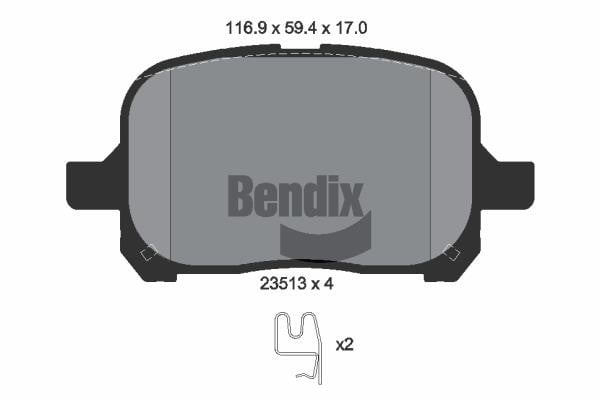 Bendix USA BPD1998 Brake Pad Set, disc brake BPD1998: Buy near me in Poland at 2407.PL - Good price!