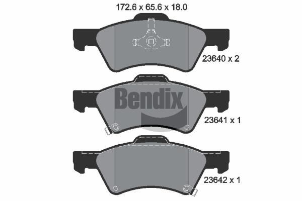 Bendix USA BPD2021 Brake Pad Set, disc brake BPD2021: Buy near me in Poland at 2407.PL - Good price!