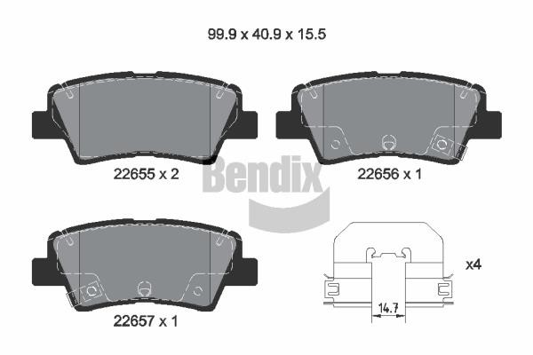 Bendix USA BPD1635 Тормозные колодки дисковые, комплект BPD1635: Отличная цена - Купить в Польше на 2407.PL!