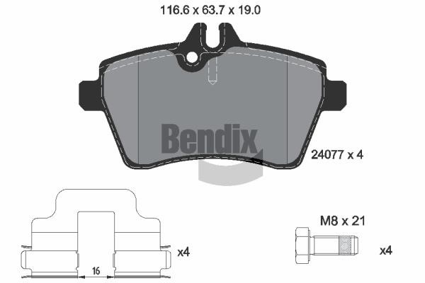 Bendix USA BPD1230 Тормозные колодки дисковые, комплект BPD1230: Отличная цена - Купить в Польше на 2407.PL!