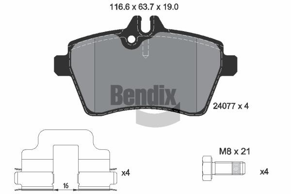 Bendix USA BPD1230 Klocki hamulcowe, zestaw BPD1230: Dobra cena w Polsce na 2407.PL - Kup Teraz!