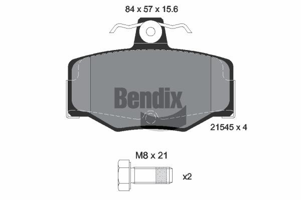 Bendix USA BPD1474 Brake Pad Set, disc brake BPD1474: Buy near me in Poland at 2407.PL - Good price!