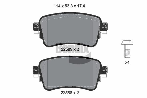 Bendix USA BPD2310 Brake Pad Set, disc brake BPD2310: Buy near me at 2407.PL in Poland at an Affordable price!