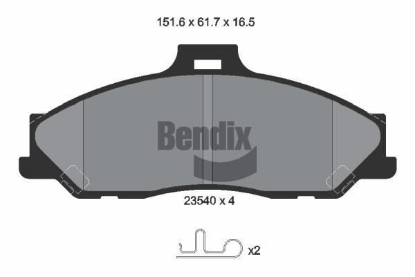 Bendix USA BPD2007 Гальмівні колодки, комплект BPD2007: Приваблива ціна - Купити у Польщі на 2407.PL!