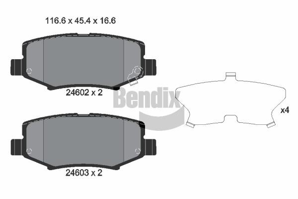 Bendix USA BPD2178 Brake Pad Set, disc brake BPD2178: Buy near me in Poland at 2407.PL - Good price!