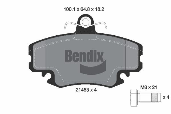 Bendix USA BPD1468 Brake Pad Set, disc brake BPD1468: Buy near me in Poland at 2407.PL - Good price!