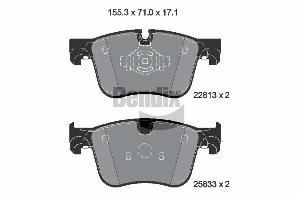 Bendix USA BPD1573 Brake Pad Set, disc brake BPD1573: Buy near me in Poland at 2407.PL - Good price!