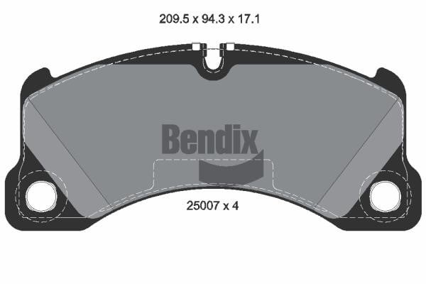 Bendix USA BPD1502 Brake Pad Set, disc brake BPD1502: Buy near me in Poland at 2407.PL - Good price!